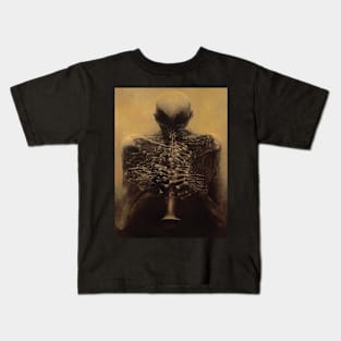 Zdzislaw Beksinski - The Trumpeter By zdzisław beksiński Kids T-Shirt